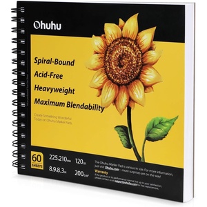 Ohuhu Marker Pads Art Sketchbook, 7″x10″ Large Paper Size, 120 LB/200 GSM Heavy Smooth Drawing Papers, 60 Sheets/120 Pages, Spiral-Bound Sketch Book for Alcohol Markers Christmas Gift(8.3″ x 8.3″)