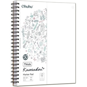 Ohuhu Markers + Bleedproof Marker Pad 9″x12″