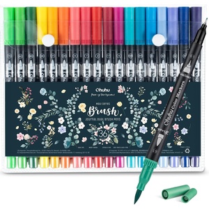 Ohuhu Markers for Adult Coloring Books No Bleeding 36 Colors Coloring Markers Water-based Dual Tips Fineliner & Brush Drawing Pens Art Pens for Kids Adults Sketch Journal – Maui – Black(1 Count (Pack of 36))