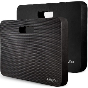Ohuhu Premium Thick Kneeling Pad, 2-Pack Large Comfortable Gardening Knee Mat with 2 Different Surfaces, Extra Thick Knee Cushion Kneeler for Gardening, Work, Baby Bath, Exercise(Black)