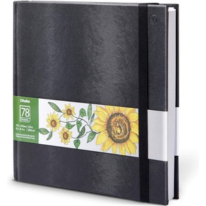 Ohuhu Sketchbook Marker Paper Pad: 8.3″x8.3″ Square Art Sketch Book Drawing Papers 78 Sheets/156 Pages 120 LB/200 GSM Hardcover Sketching Books for Alcohol Markers Heavyweight Sketchpad Christmas Gift(8.3″ x 8.3 “)