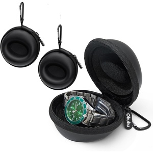 Ohuhu Travel Watch Case for Men Women – Portable Single Watch Storage Organizer with 56mm Heightened Design Fits Wristwatches & Smartwatches Ideal Gift for Father’s Day Christmas Birthday(2)