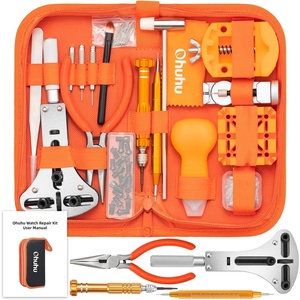 Watch Tool Kit, Ohuhu 213 PCS Upgraded Heavy Duty Watch Repair Kit Battery Replacement Link Removal Band Tool Kits Professional Watch Back Case Opener Removal Tools with PU Leather Bag Fathers Day