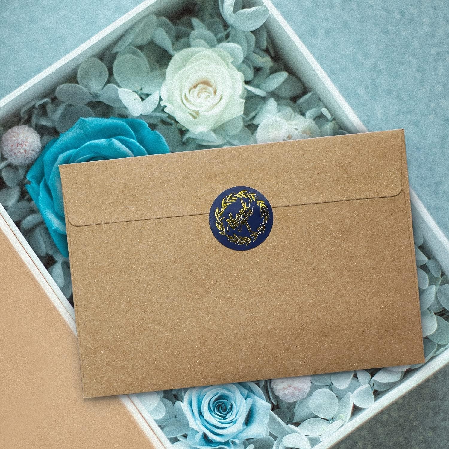image:image100 Thank You Cards Bulk Navy Blue and Gold Designs Thank You Notes Box Set with SelfSeal Envelopes and Stickers Elegant 8 Design Greeting Card for Wedding Baby Shower Business Graduation Birthday