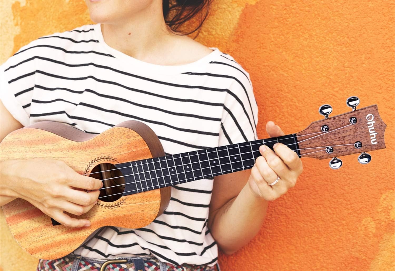 image:image23 Inch Ukelele for Adults Ohuhu Concert Ukuleles for Uke Beginners with Ukalalee Backpack Style Gig Bag Ukelele Strap Strap Pins and Aquila Strings Installed for Mother Father Gift Idea