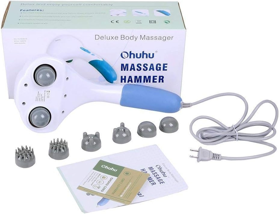 image:imageElectric Back Massager of Ohuhu Handheld Massagers Double Head Deep Tissue Percussion Massages for Full Body Massage for Neck Shoulder Head Foot Leg Fathers Mothers Day Gift Ideal for Parents