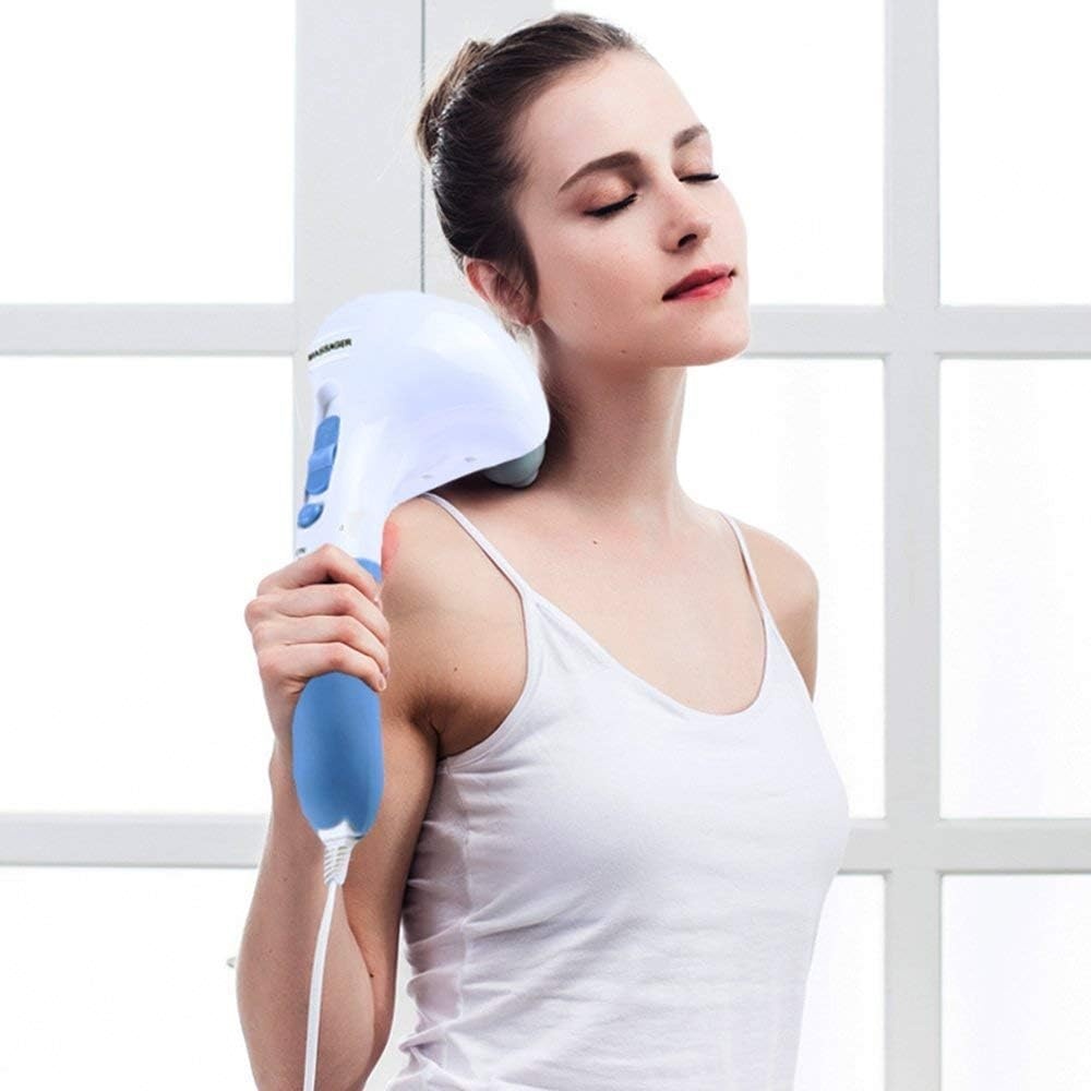image:imageElectric Back Massager of Ohuhu Handheld Massagers Double Head Deep Tissue Percussion Massages for Full Body Massage for Neck Shoulder Head Foot Leg Fathers Mothers Day Gift Ideal for Parents