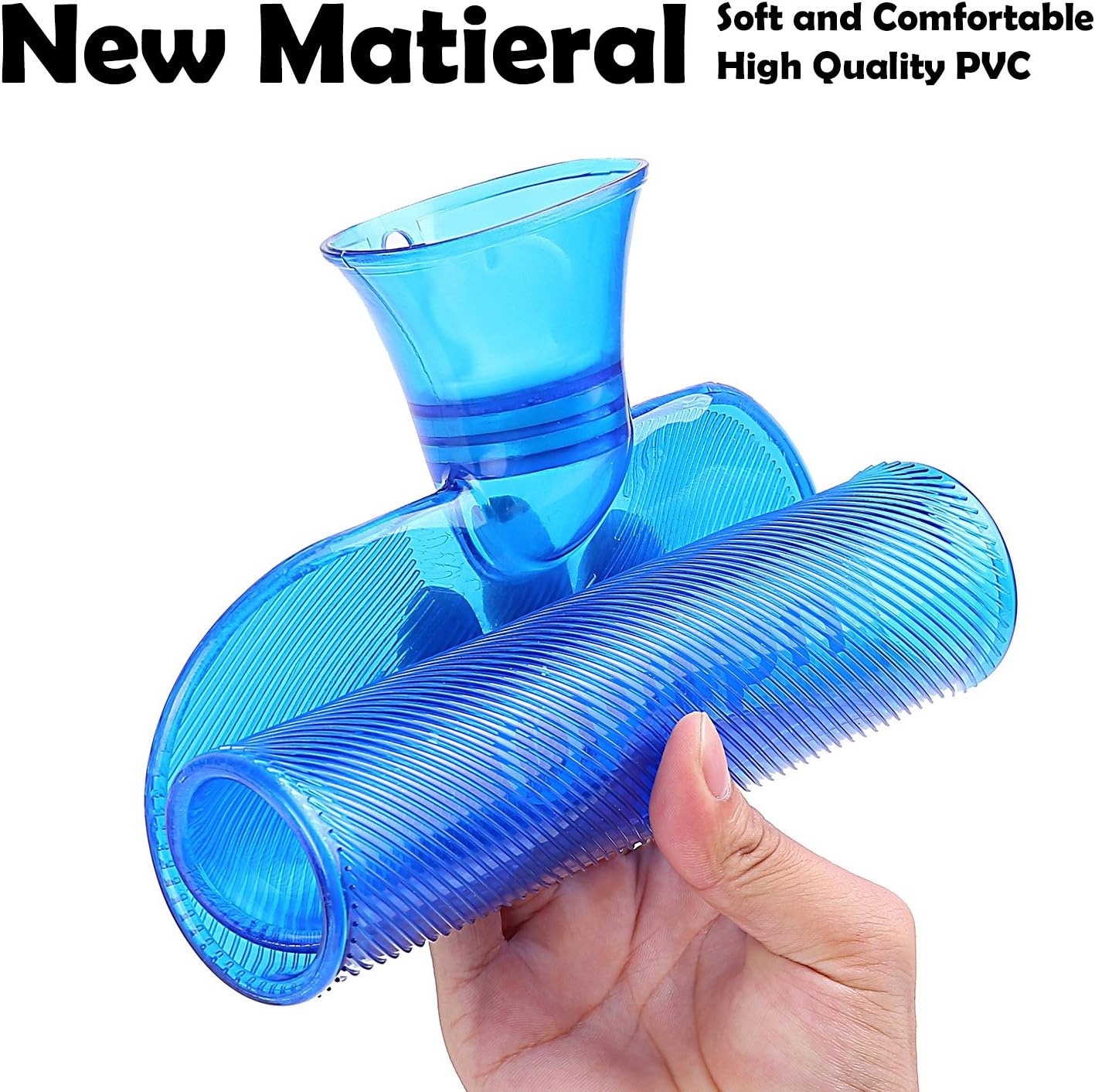 image:imageOhuhu 2L Hot Water Bottle for Pain Relief Hot Therapy Classic Transparent Blue Hot Water Bottles