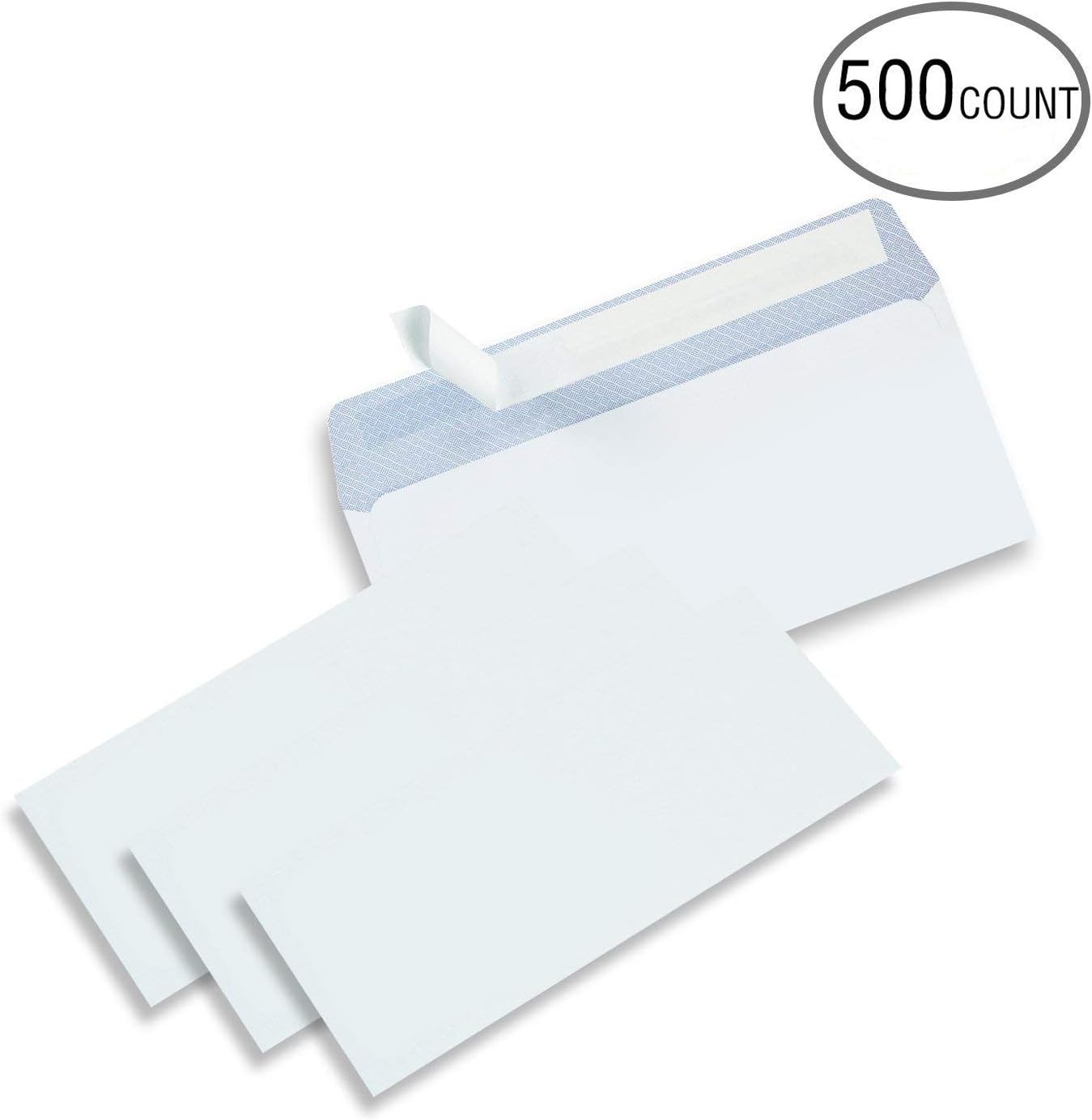 image:imageOhuhu 50010 Envelopes SELF SEAL Business Envelope Windowless Design Security Tint Pattern for Secure Mailing Invoices Statements amp Legal Document 418 x 912 Inches10