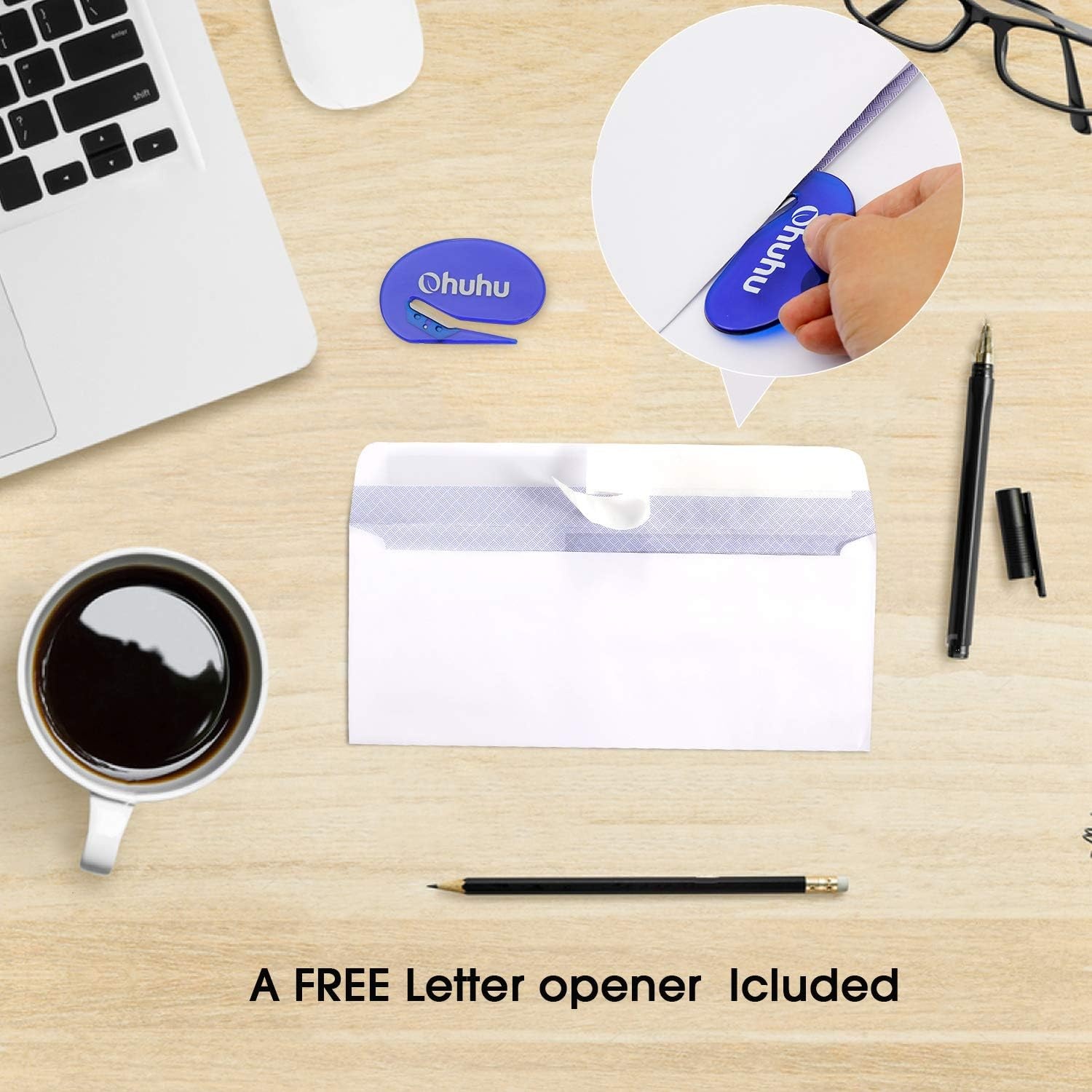 image:imageOhuhu 50010 Envelopes SELF SEAL Business Envelope Windowless Design Security Tint Pattern for Secure Mailing Invoices Statements amp Legal Document 418 x 912 Inches10