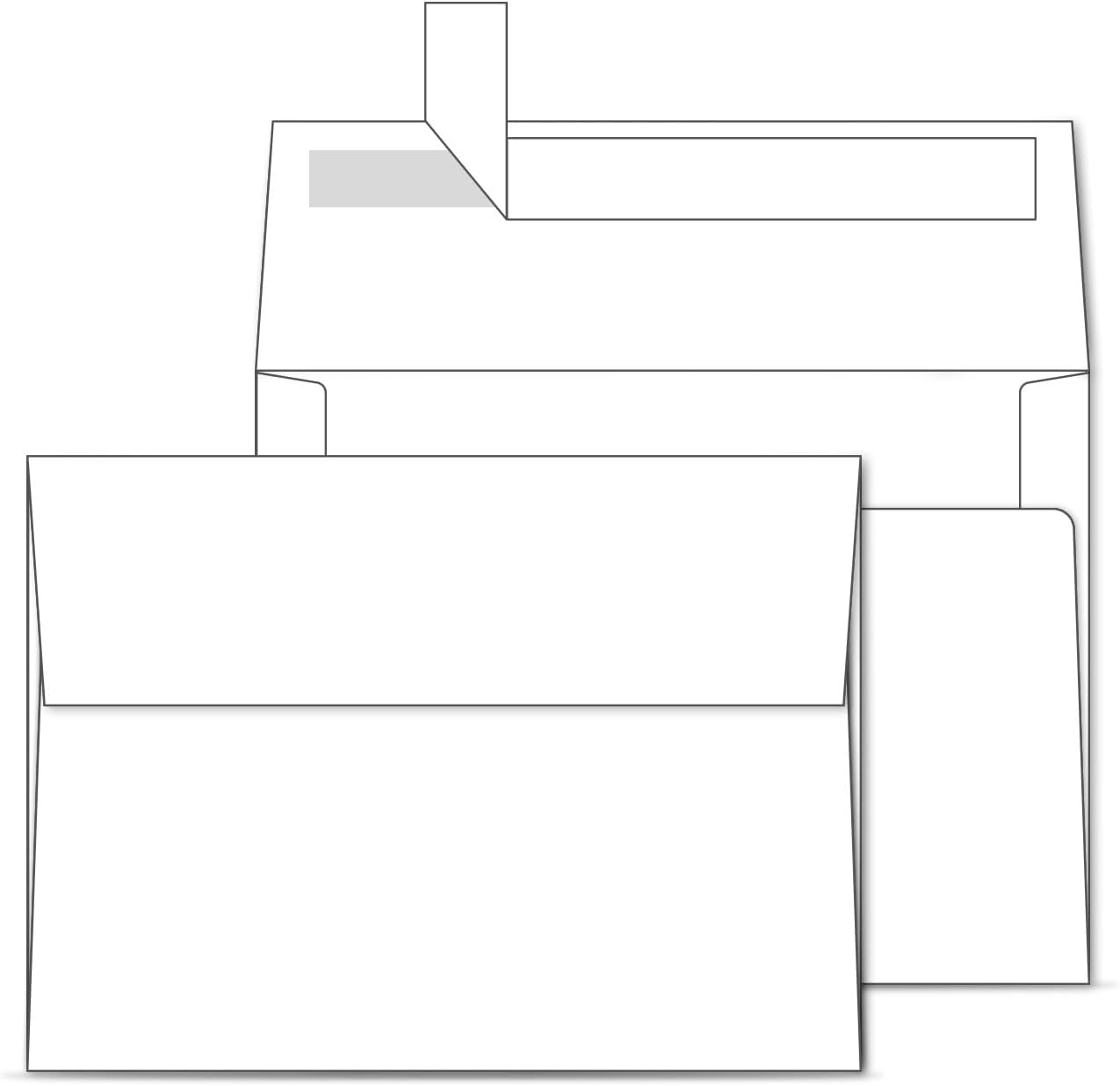 image:imageOhuhu A2 Printable White Envelopes 500 Pack Bulk A2 438 x 534 SelfSeal Envelopes for 425x55 Cards RSVP Christmas Cards Wedding Invitations Photo Baby ShowerA7