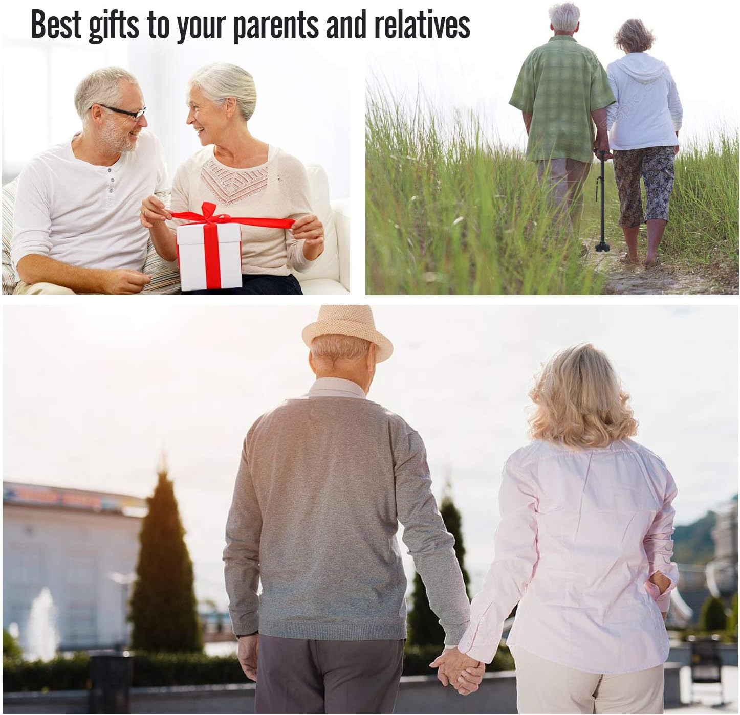 image:imageOhuhu Folding Cane with LED Light Foldable Walking Cane for Men Women Adjustable Walking Stick with Carrying Bag for Fathers Mothers Gift
