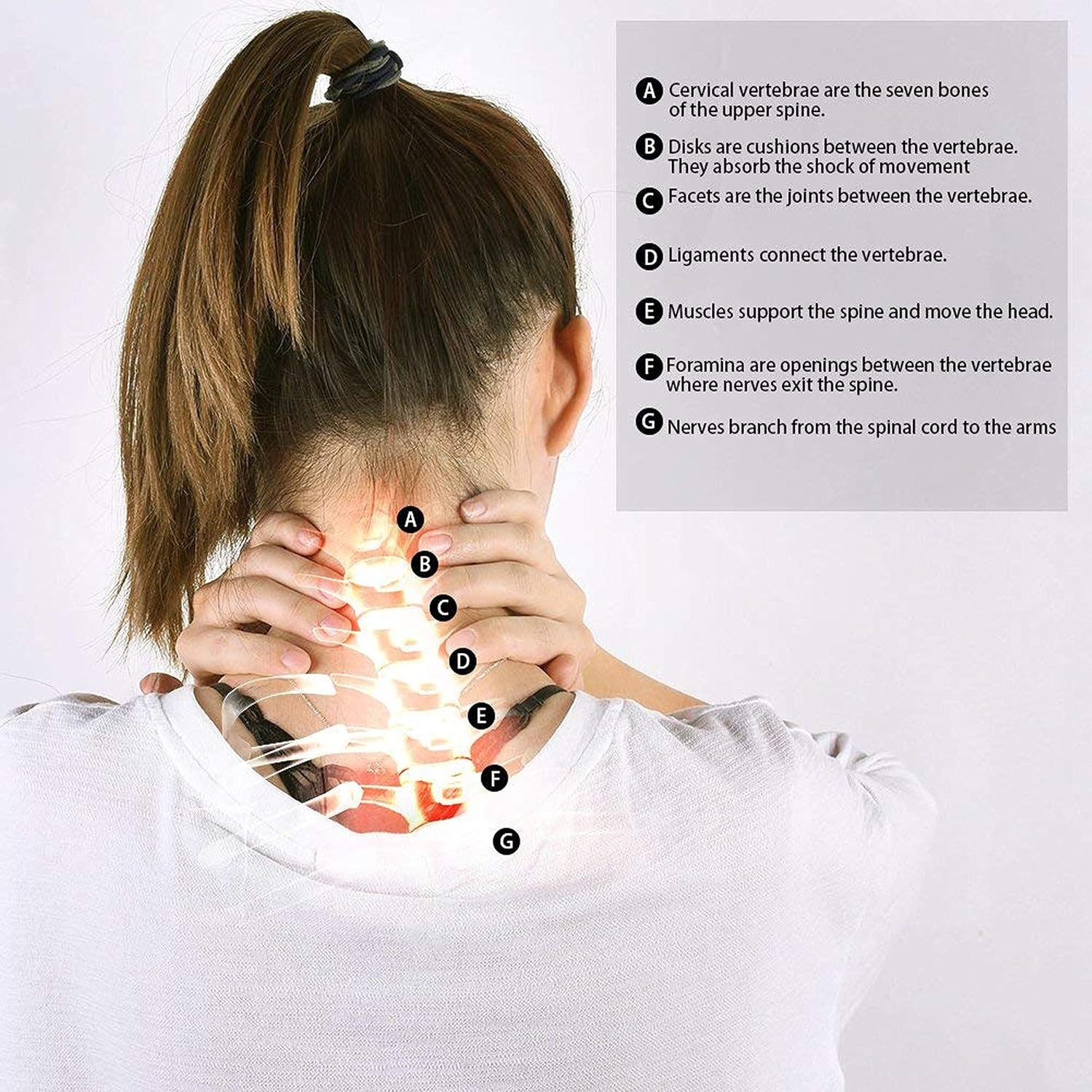 image:imageOhuhu Neck Cervical Traction Collar Device For Head ampNeck Pain Neck Spine Alignment Pillow Brown