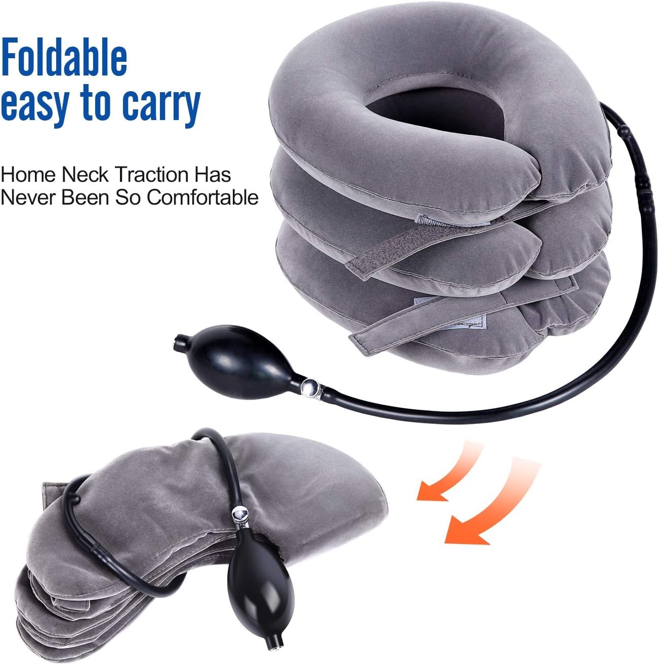 image:imageOhuhu Neck Cervical Traction Collar Device for Neck and Back Grey Grey