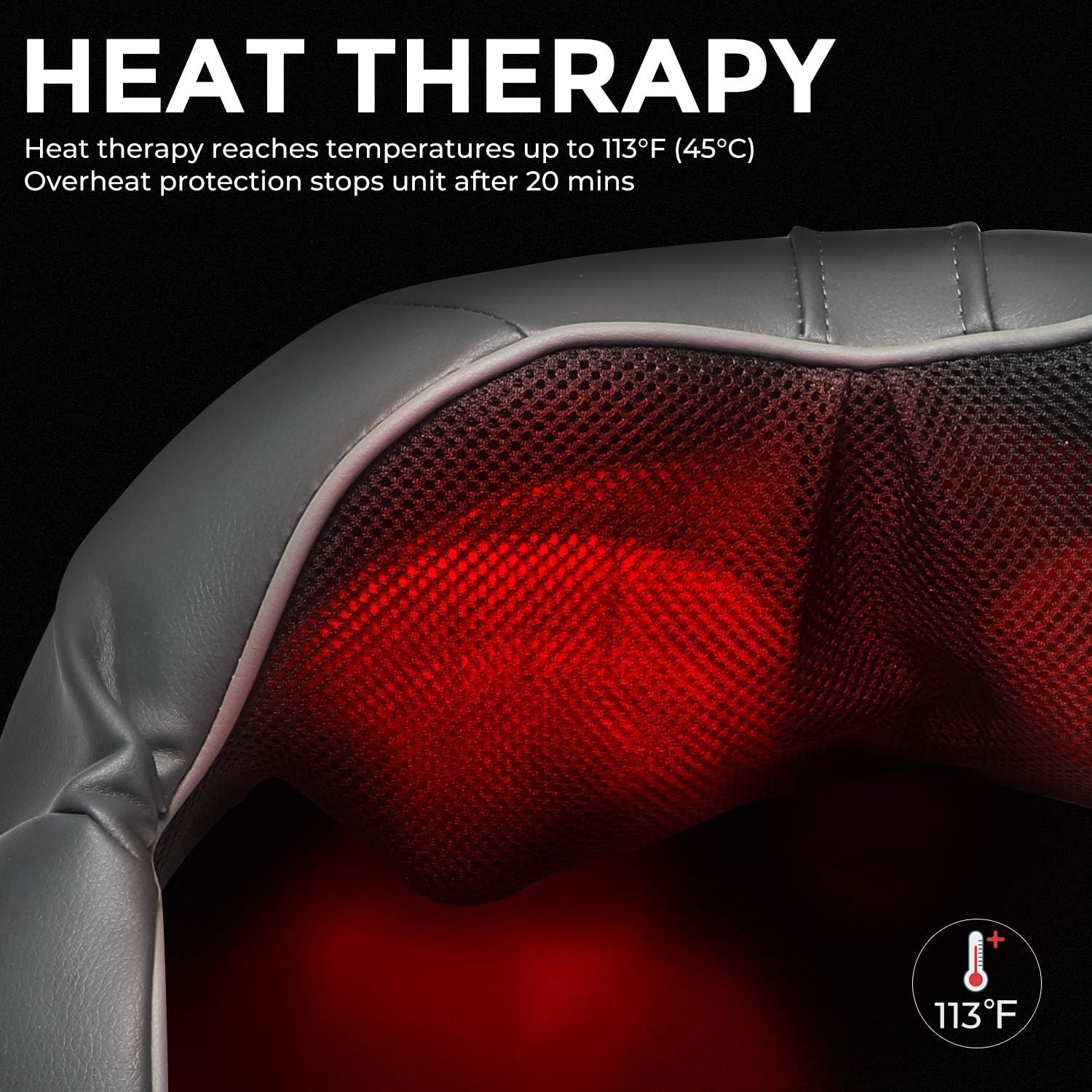 image:imageOhuhu Rechargeable Electric Back Massager Dark Grey Color