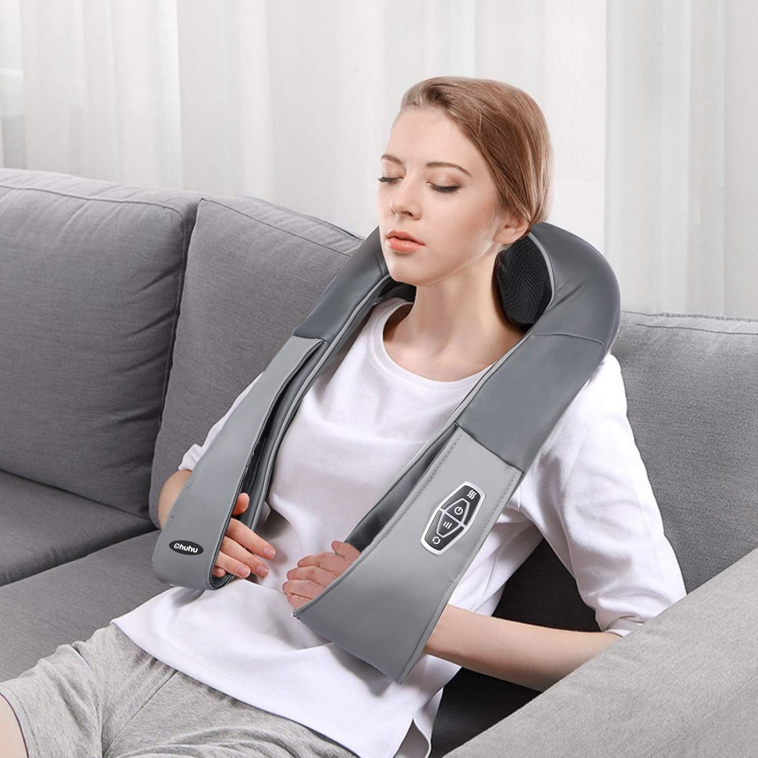 image:imageOhuhu Rechargeable Electric Back Massager Dark Grey Color