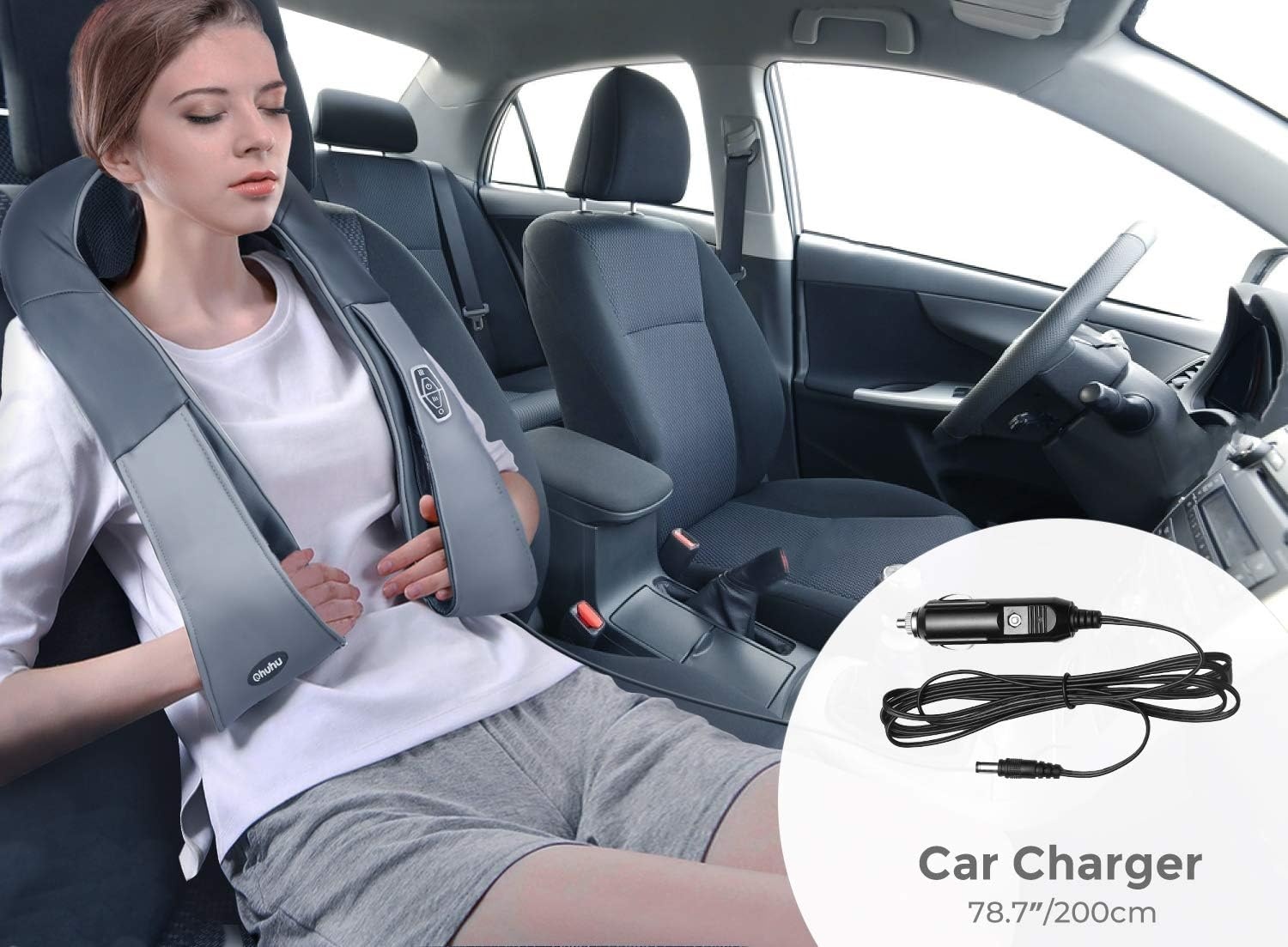 image:imageOhuhu Rechargeable Electric Back Massager Dark Grey Color