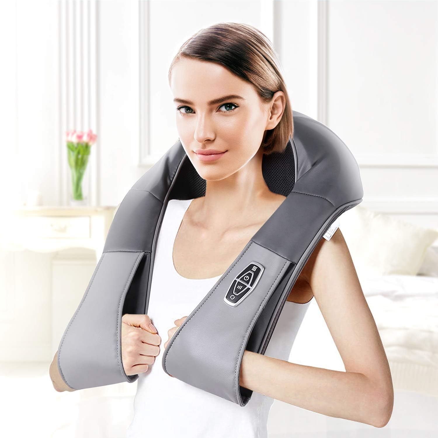 image:imageOhuhu Shiatsu Electric Back Massager Dark Grey
