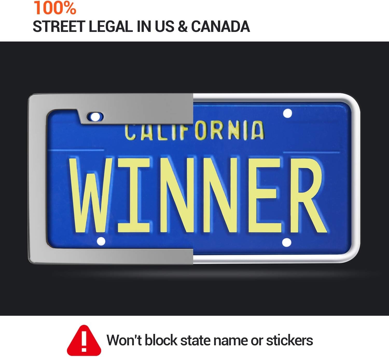 image:imageOhuhu Silicone License Plate Frame 2Pack with Mounting Accessories White RustProof RattleProof WeatherProof Wont Block LettersStickers