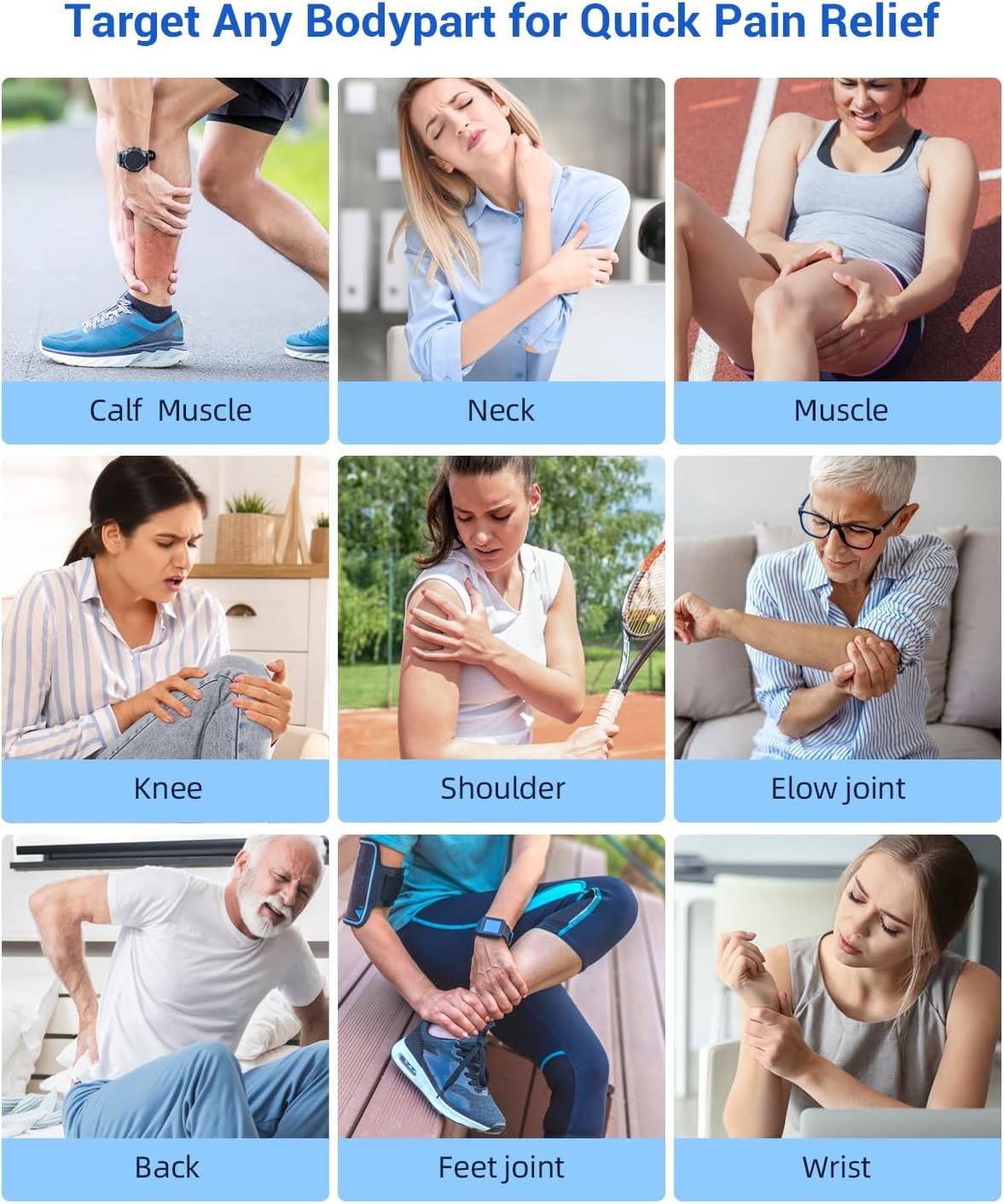 image:imageOhuhu Tens Unit Muscle Stimulator 24 Modes Rechargeable Tens Stimulator Machine16 Pads Electric EMS Unit Massager Acupoint Map Included for Back Shoulder Legs Pain Relief Mother Father GiftSilver