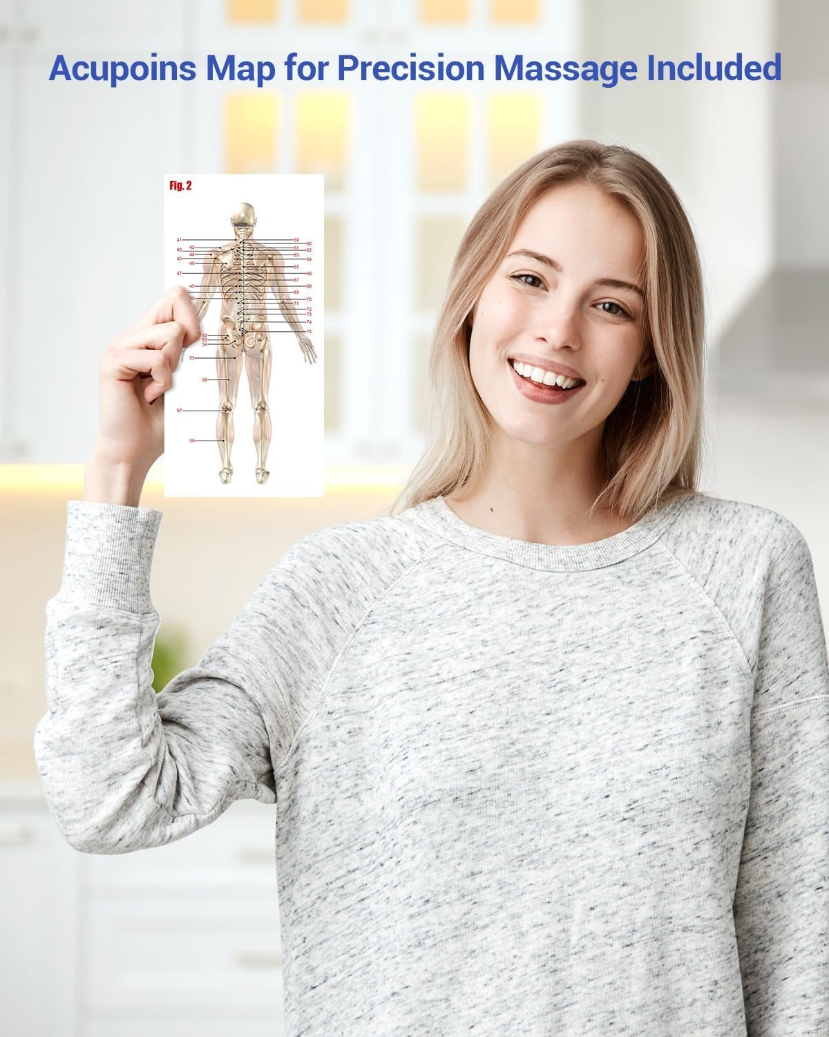 image:imageOhuhu Tens Unit Muscle Stimulator 24 Modes Rechargeable Tens Stimulator Machine16 Pads Electric EMS Unit Massager Acupoint Map Included for Back Shoulder Legs Pain Relief Mother Father GiftSilver