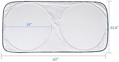 image:imageWindshield Sun Shade Ohuhu Auto Car Sun Shade for Windshield Sunshade Sun Visor for Car Windshield Cover 63 X 3386 Inches