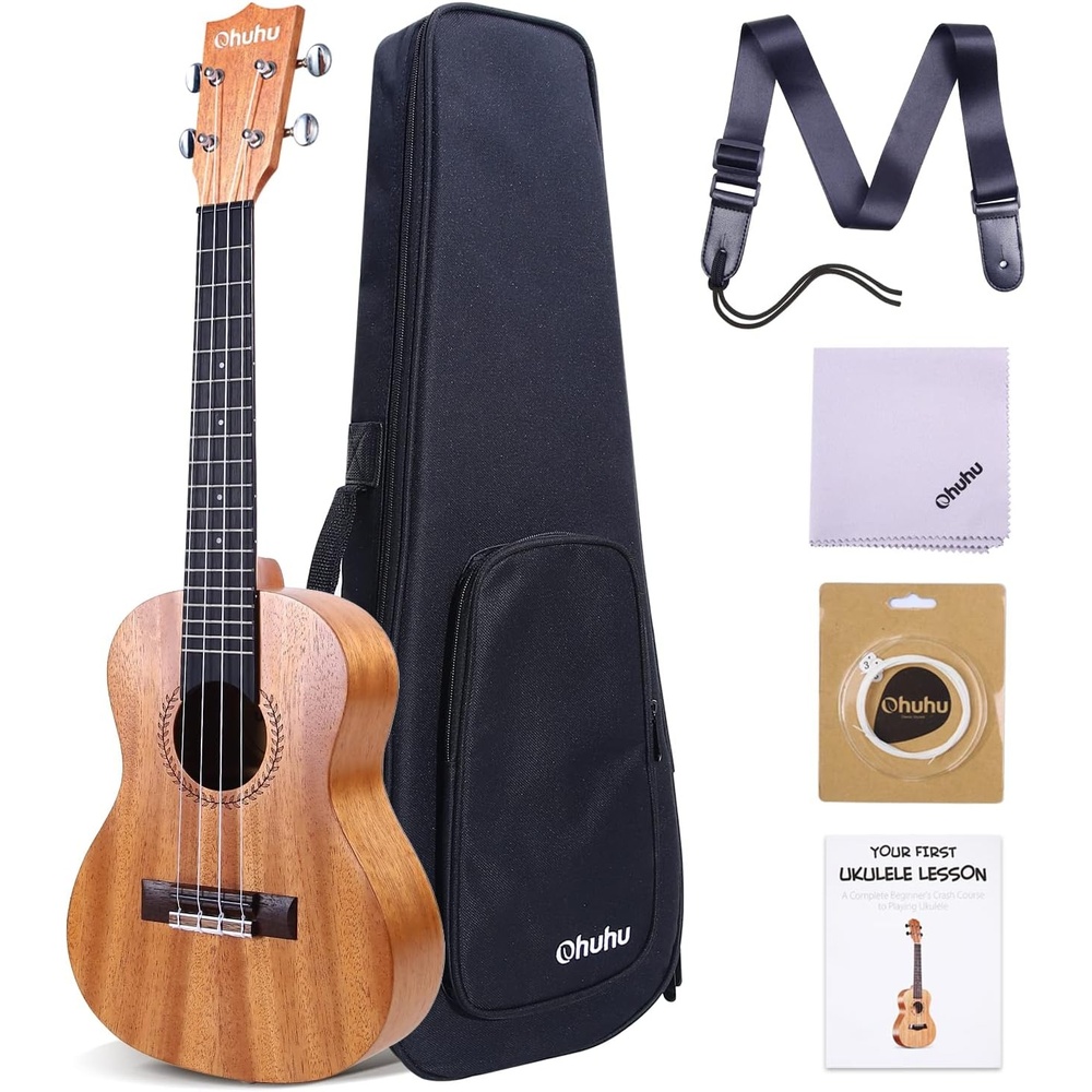 image:image23 Inch Ukelele for Adults Ohuhu Concert Ukuleles for Uke Beginners with Ukalalee Backpack Style Gig Bag Ukelele Strap Strap Pins and Aquila Strings Installed for Mother Father Gift Idea