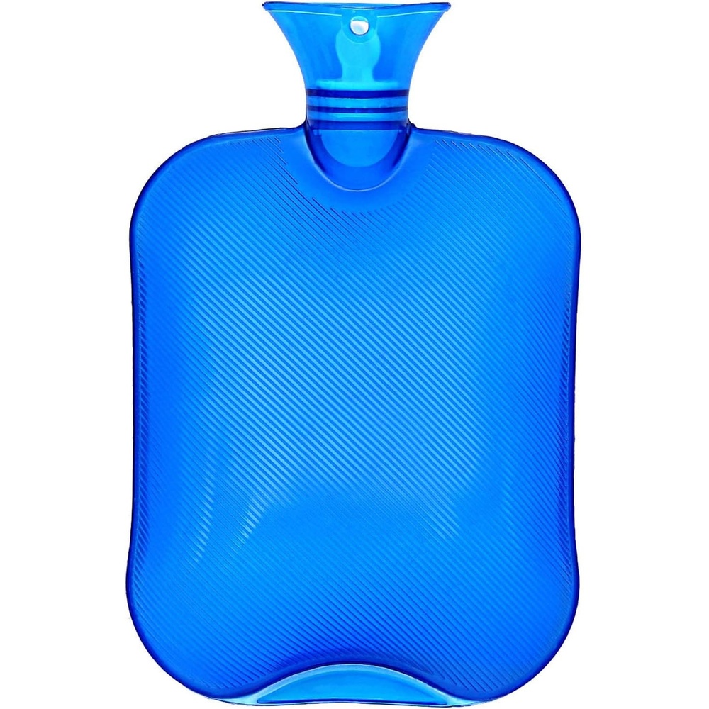 image:imageHot Water Bottle Ohuhu 2L Classic Premium Transparent Hot or Cold Water Bag for Pain Relief Hot Pack Therapy 2000ml 68oz Blue Home and Outdoor