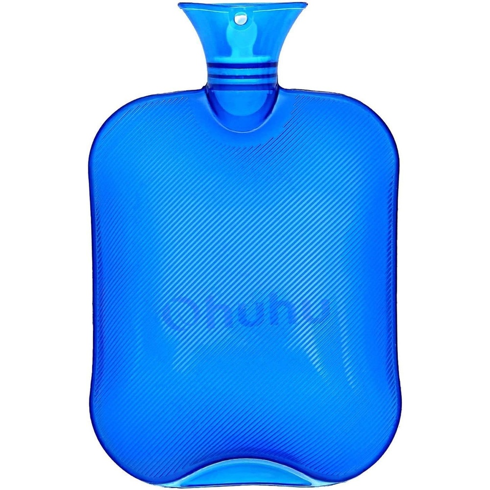 image:imageOhuhu 2L Hot Water Bottle for Pain Relief Hot Therapy Classic Transparent Blue Hot Water Bottles