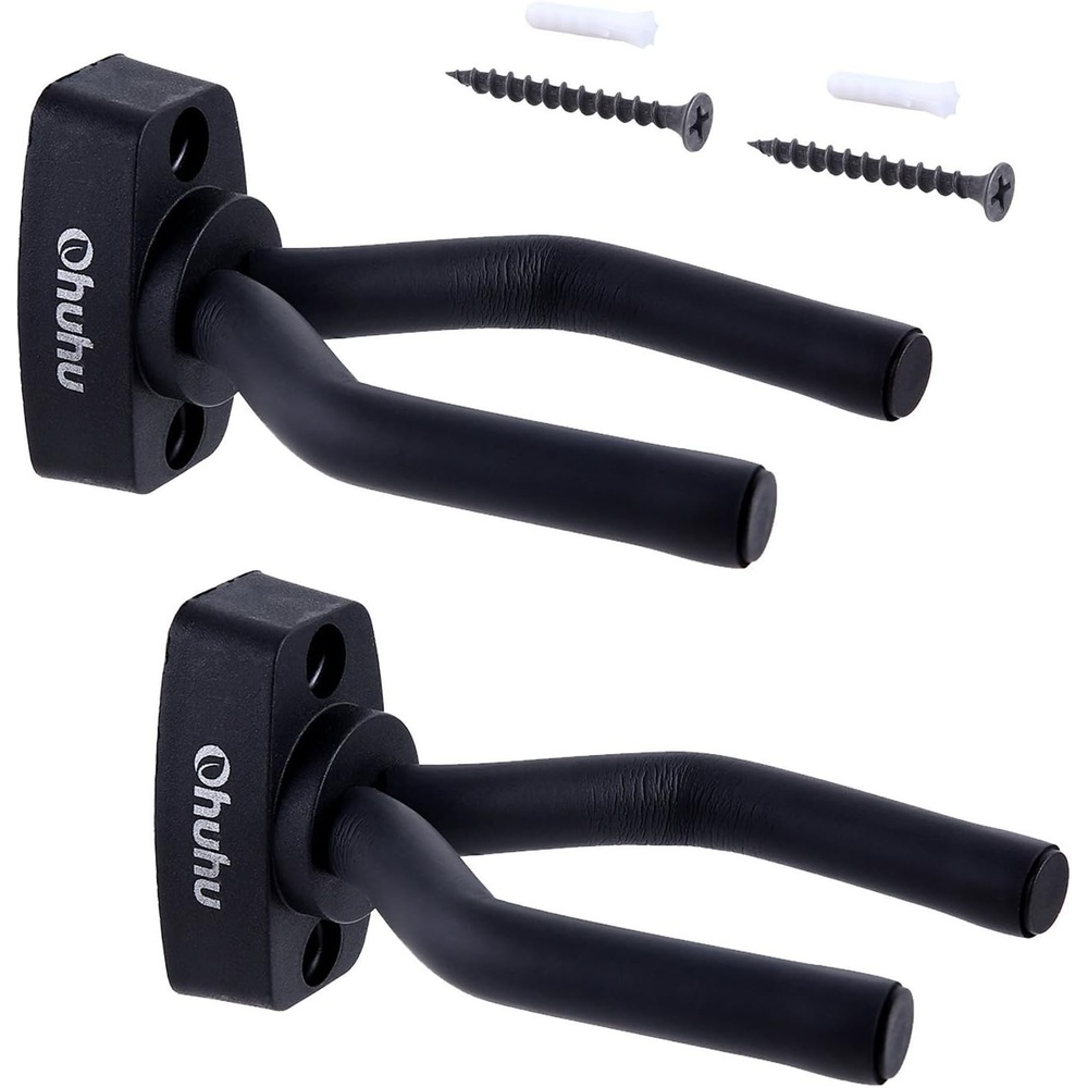 image:imageOhuhu Guitar Hanger 2Pack Hook Wall Mount Guitar Stand Keeper Holder For Acoustic Electric Guitars