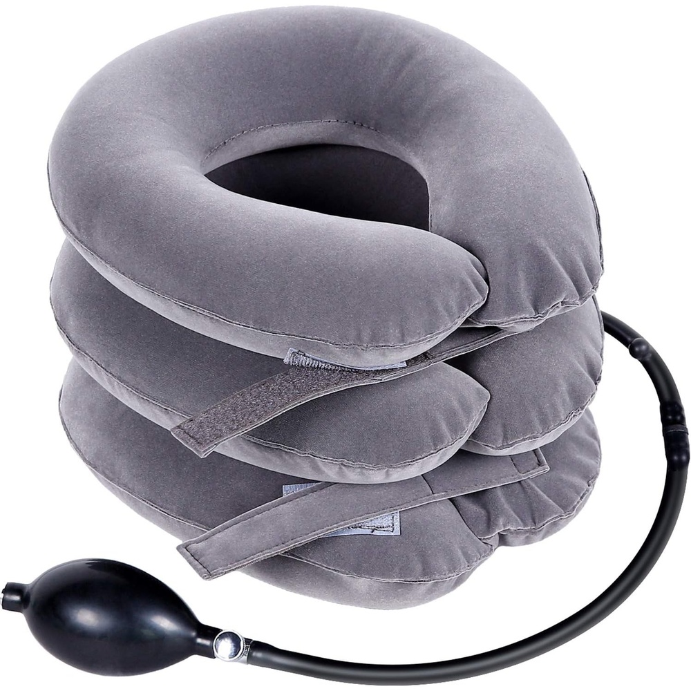 image:imageOhuhu Neck Cervical Traction Collar Device for Neck and Back Grey Grey