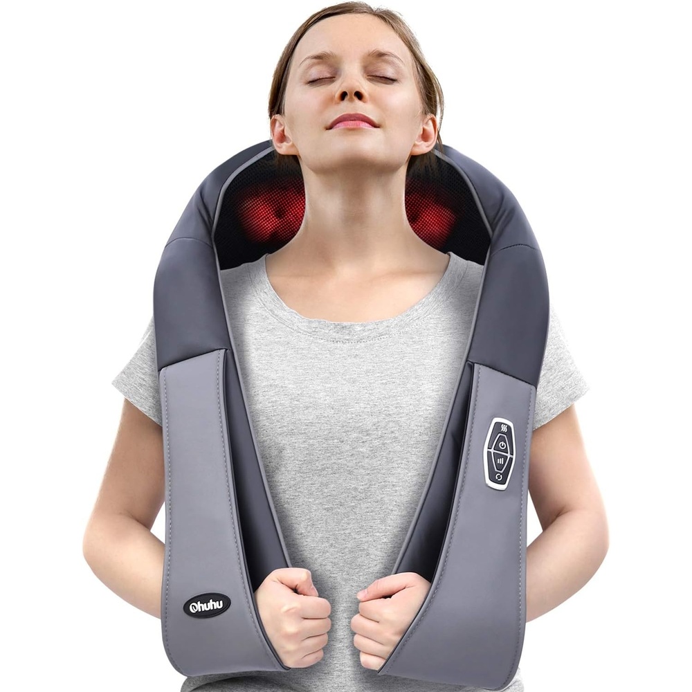 image:imageOhuhu Shiatsu Electric Back Massager Dark Grey
