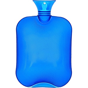 Hot Water Bottle, Ohuhu 2L Classic Premium Transparent Hot or Cold Water Bag for Pain Relief Hot Pack Therapy 2000ml 68oz, Blue, Home and Outdoor