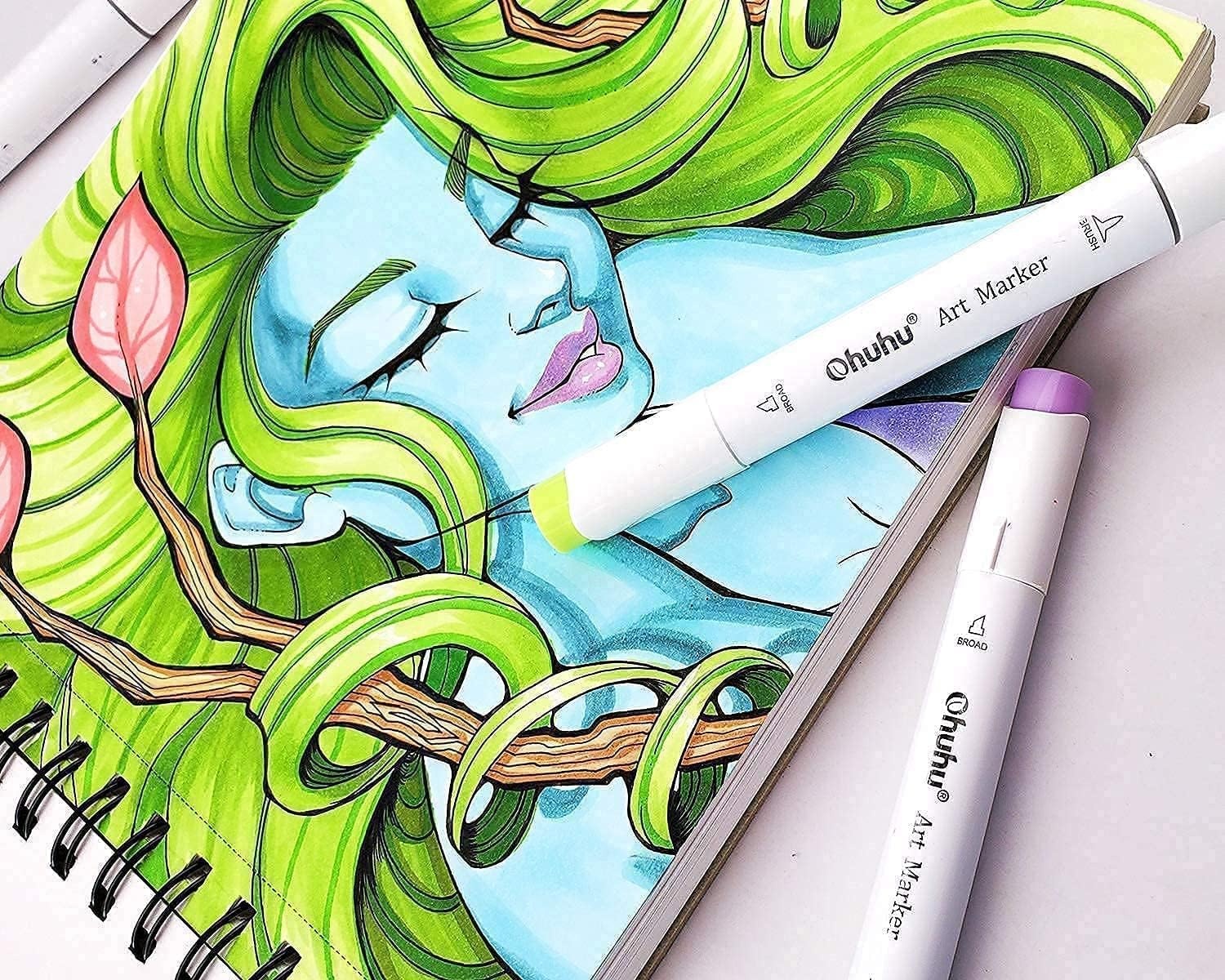 image:imageMarker Pads Art Sketchbook Ohuhu 8983 Portable Square SizeOhuhu Marker Pads Art Sketchbook 76 10 Large Paper Size