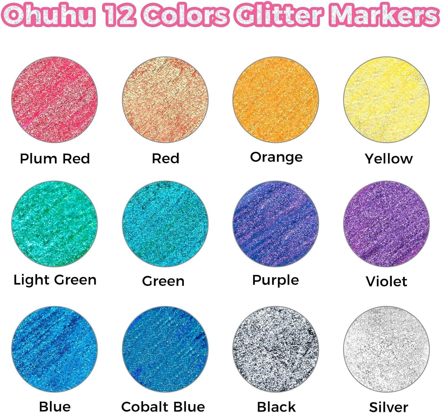 image:imageOhuhu Glitter Markers Mixed Media Pad