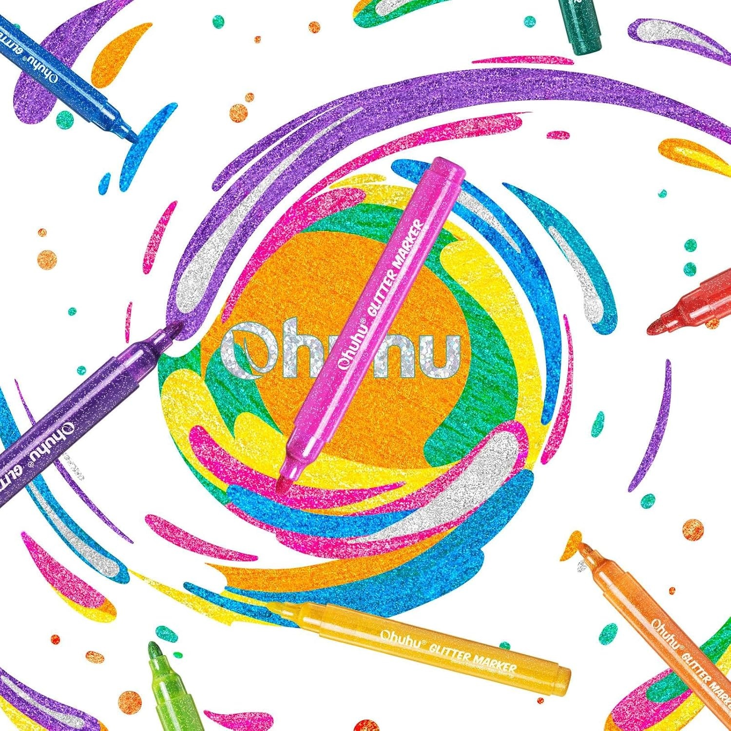 image:imageOhuhu Glitter Markers Mixed Media Pad