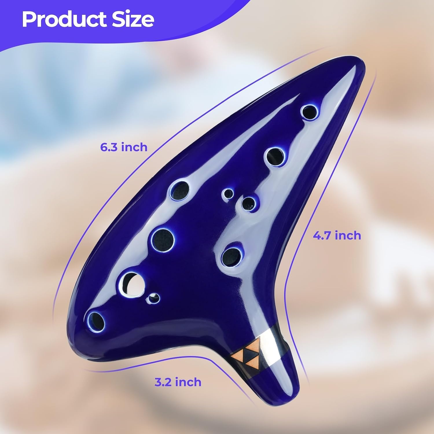 image:imageOhuhu Zelda Ocarina with Song Book Blue and Yellow Amber