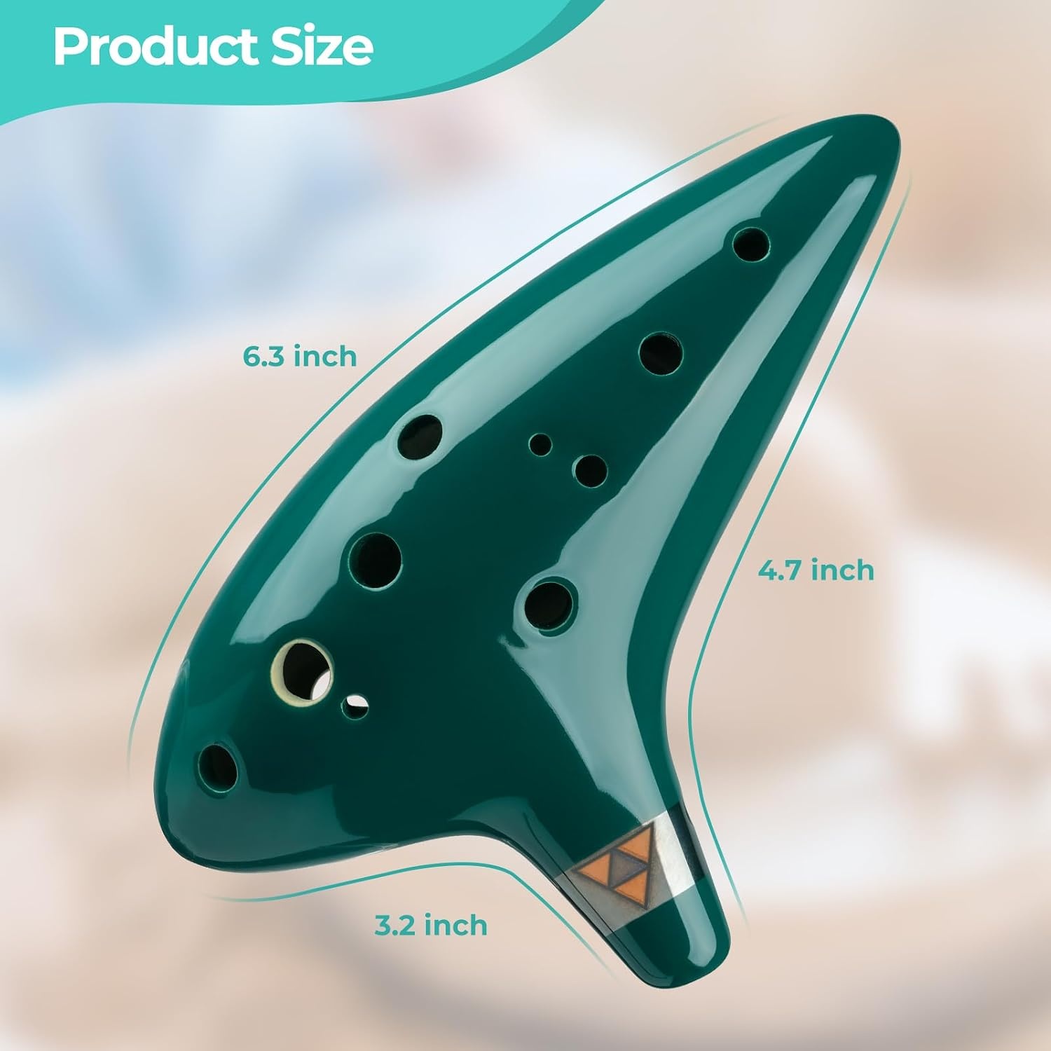 image:imageOhuhu Zelda Ocarina with Song Book Green amp Yellow Amber