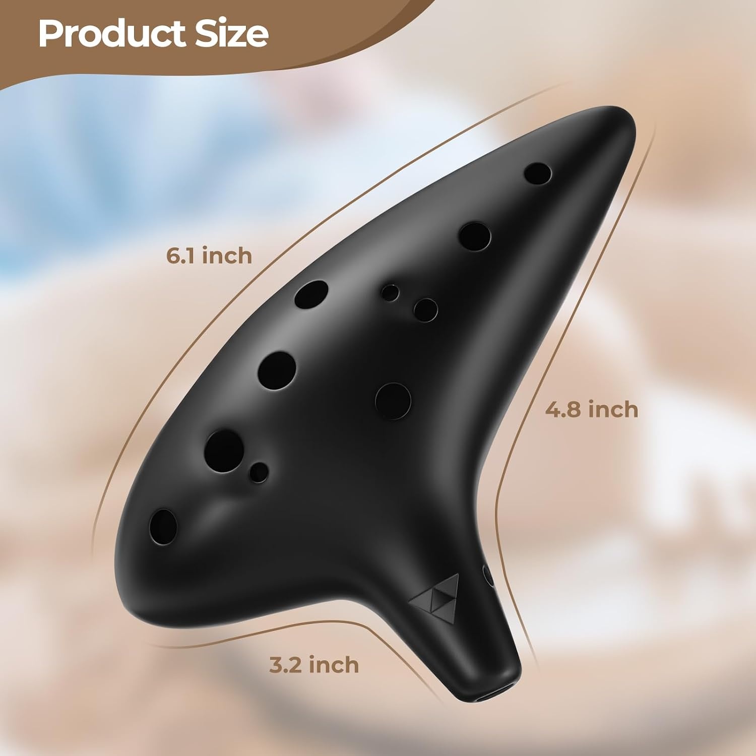 image:imageOhuhu Zelda Ocarina with Song Book Light Blue amp Black