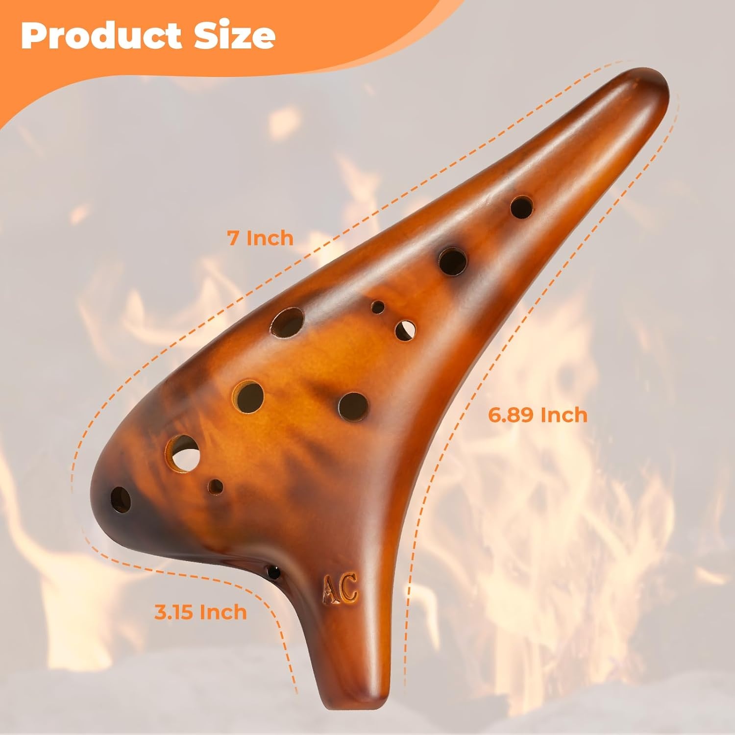 image:imageOhuhu Zelda Ocarina with Song Book Yellow Amber amp Light Blue