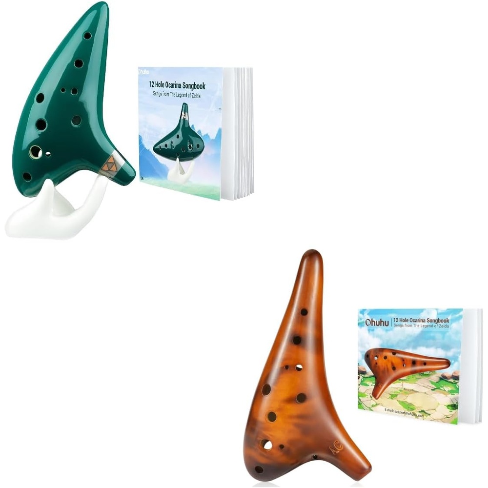 image:imageOhuhu Zelda Ocarina with Song Book Green amp Yellow Amber