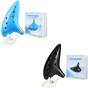 Ohuhu Zelda Ocarina with Song Book Light Blue & Black